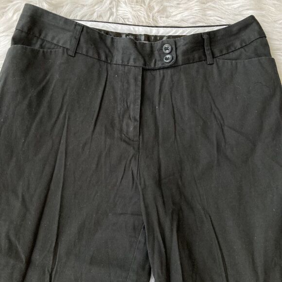 George Dress Pants Sz 10 London Fit Flat Front Womens Black Polyester Blend - Picture 2 of 10